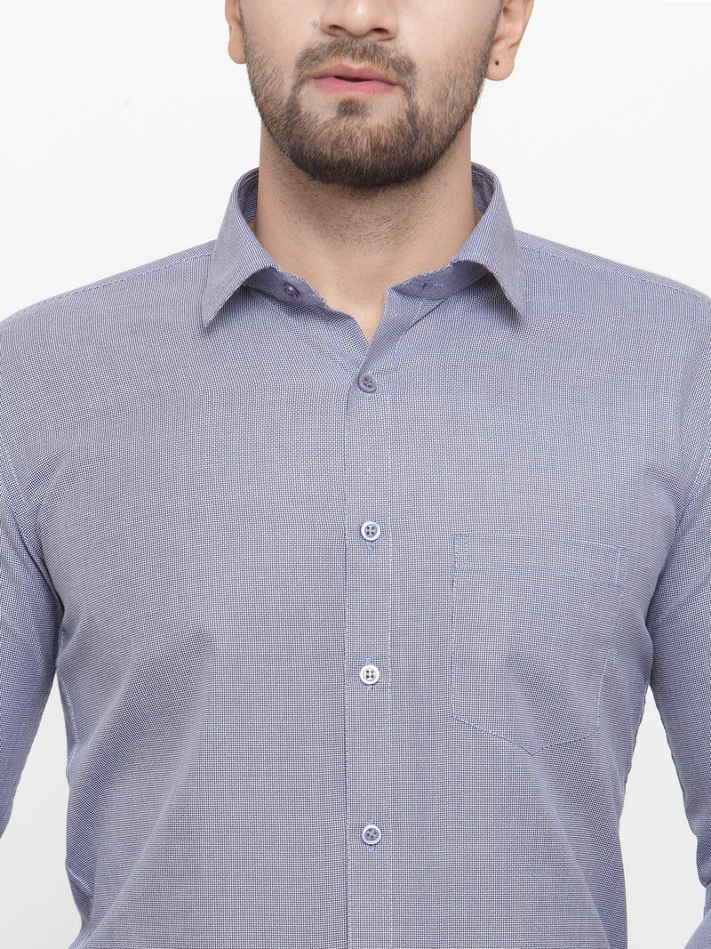 Jainish Grey Men's Cotton Geometric Formal Shirts ( SF 434Grey )