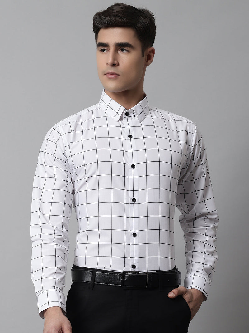 Indian Needle Men's Cotton Checked Formal Shirts