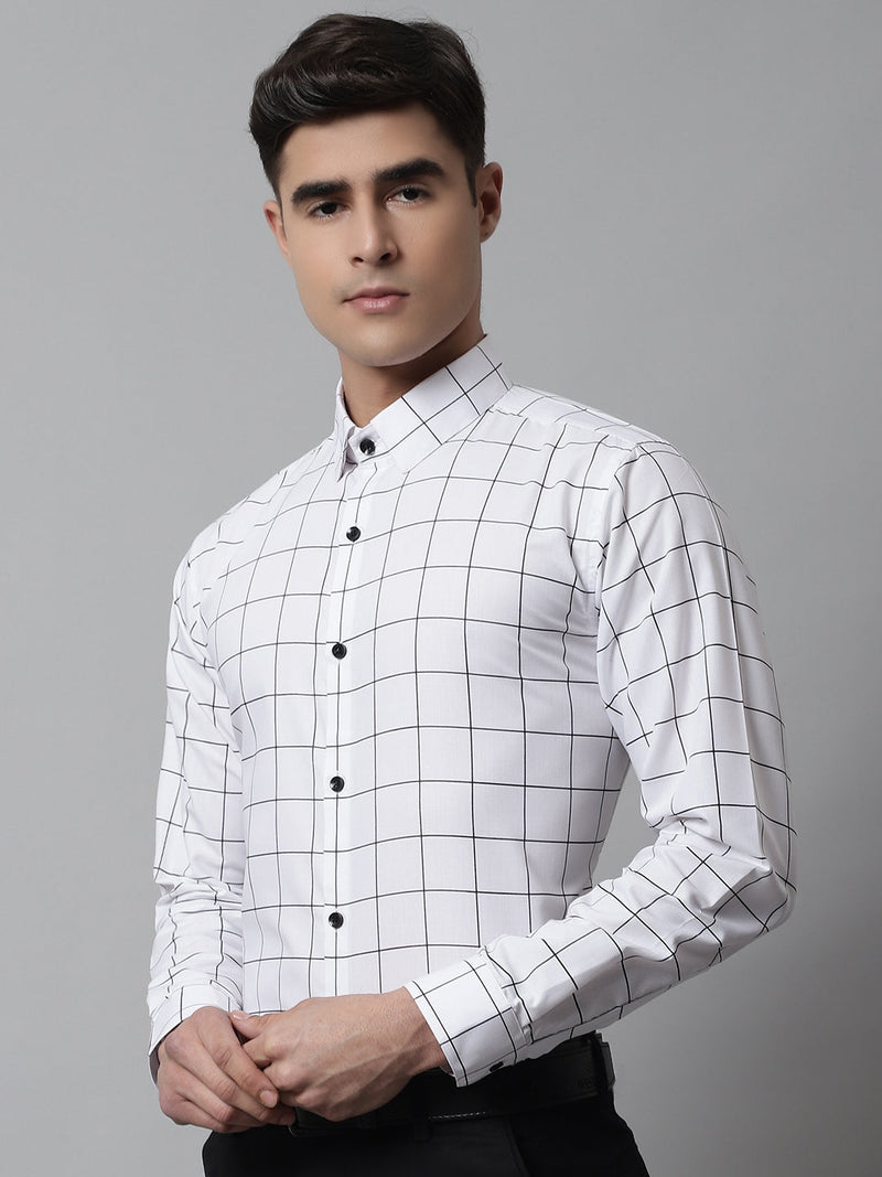 Indian Needle Men's Cotton Checked Formal Shirts