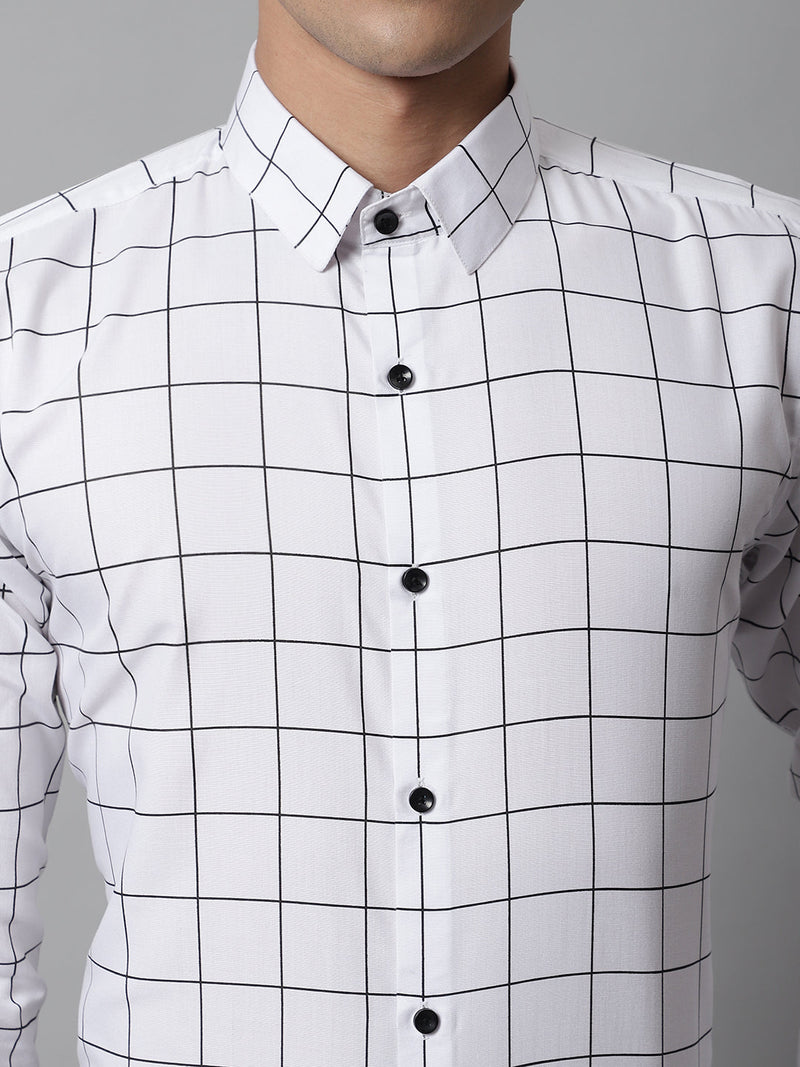 Indian Needle Men's Cotton Checked Formal Shirts