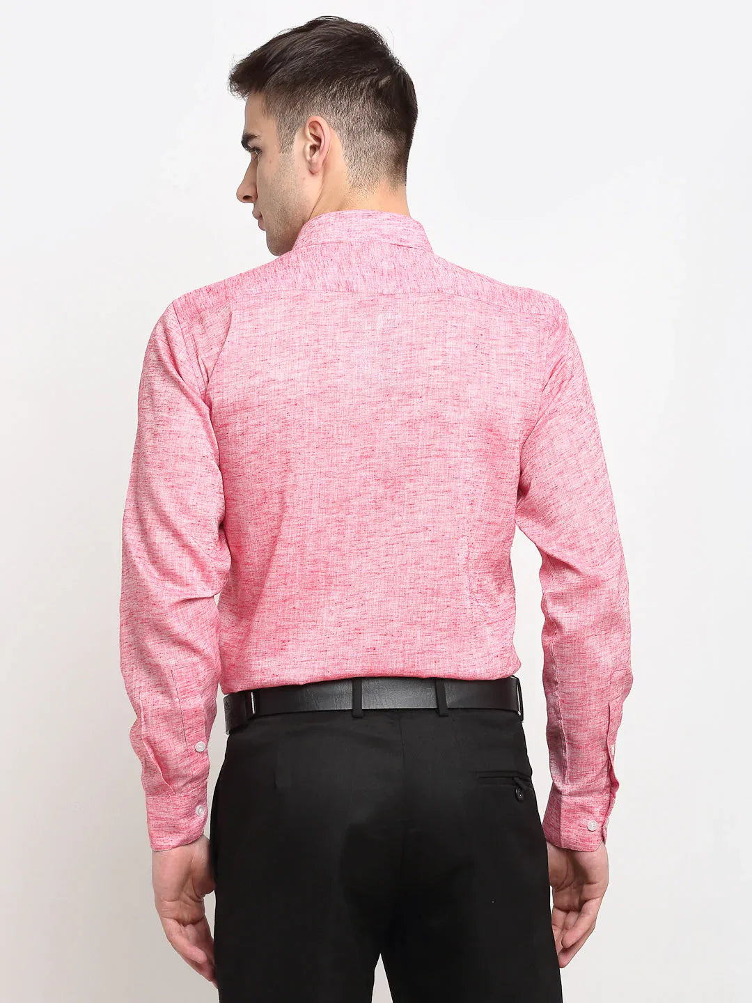 Jainish Red Men's Solid Cotton Formal Shirt ( SF 782Red )