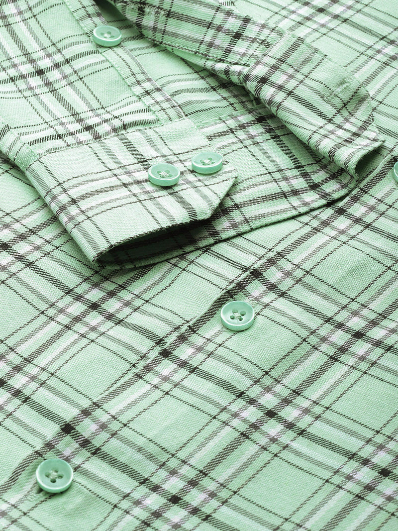 Indian Needle Men's Cotton Checked Formal Shirts