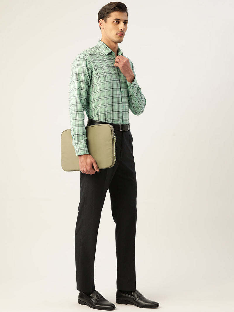 Indian Needle Men's Cotton Checked Formal Shirts