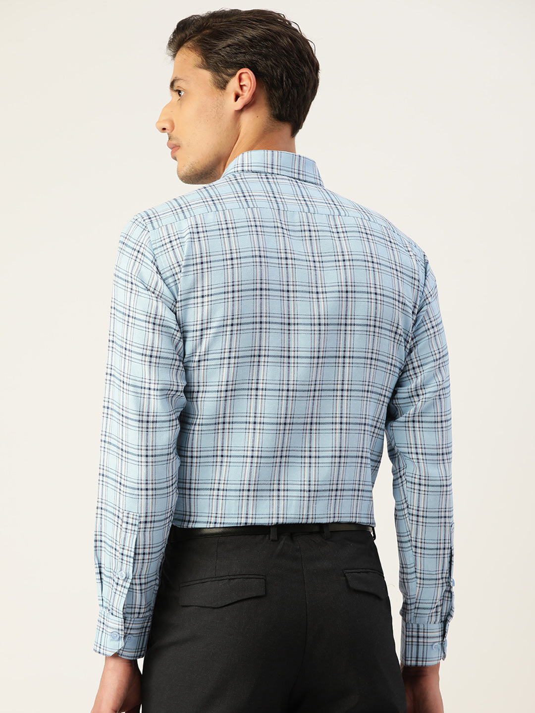 Indian Needle Men's Cotton Checked Formal Shirts