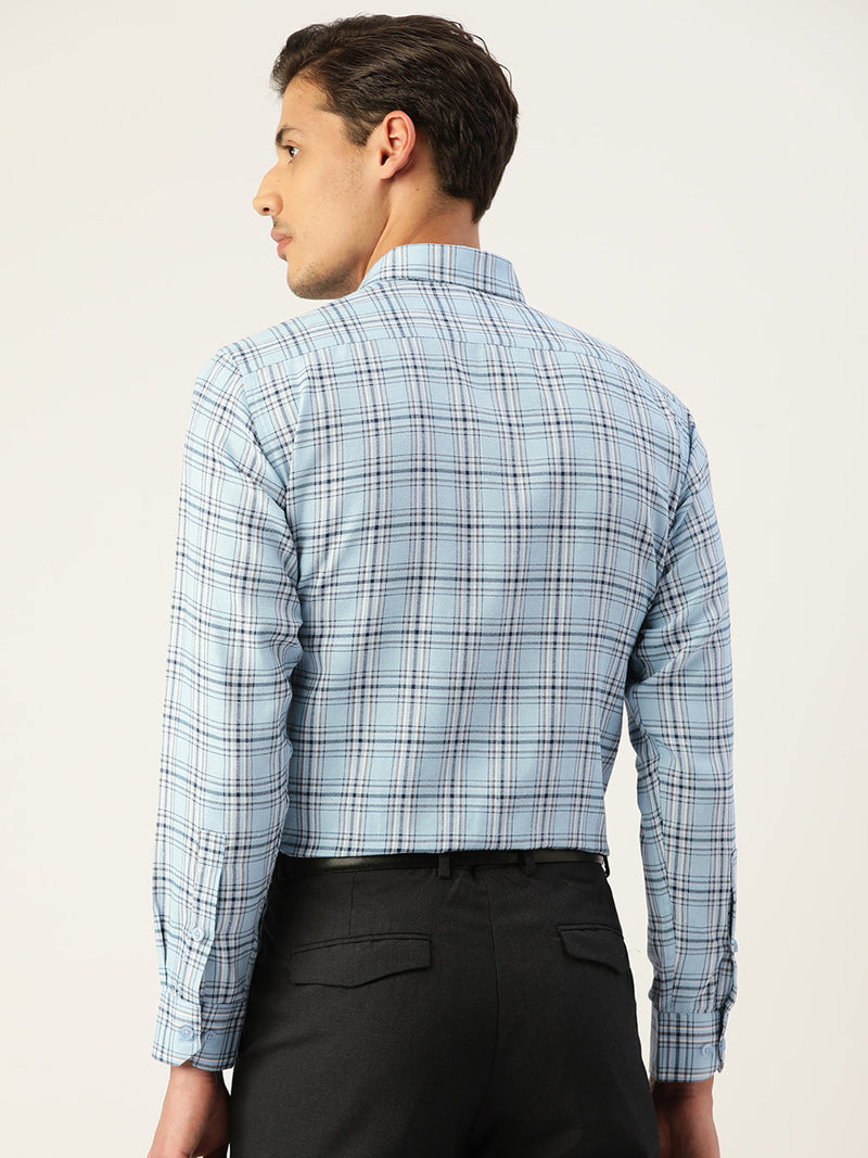 Indian Needle Men's Cotton Checked Formal Shirts