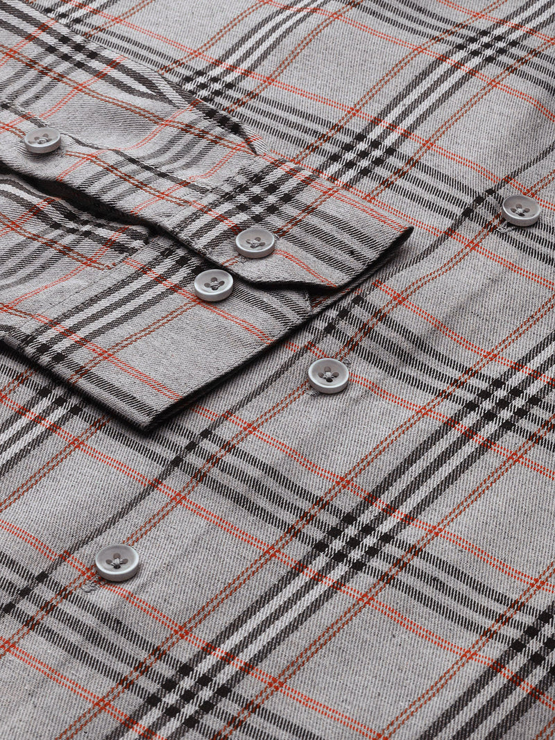 Indian Needle Men's Cotton Checked Formal Shirts