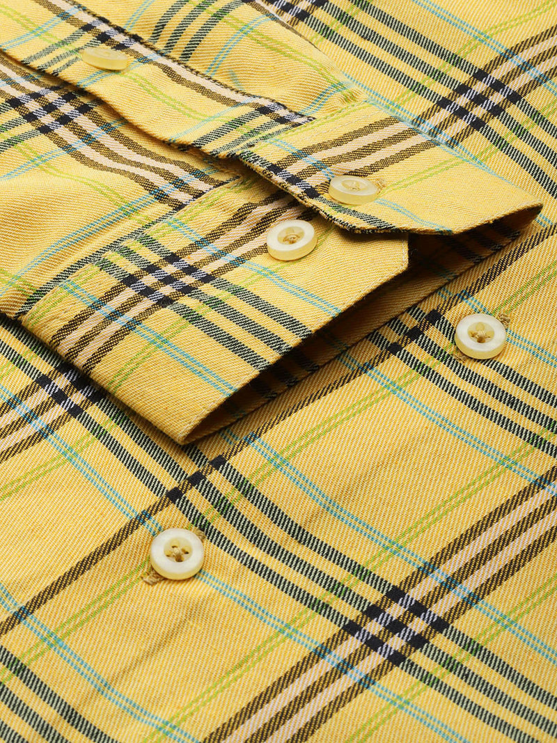 Indian Needle Men's Cotton Checked Formal Shirts