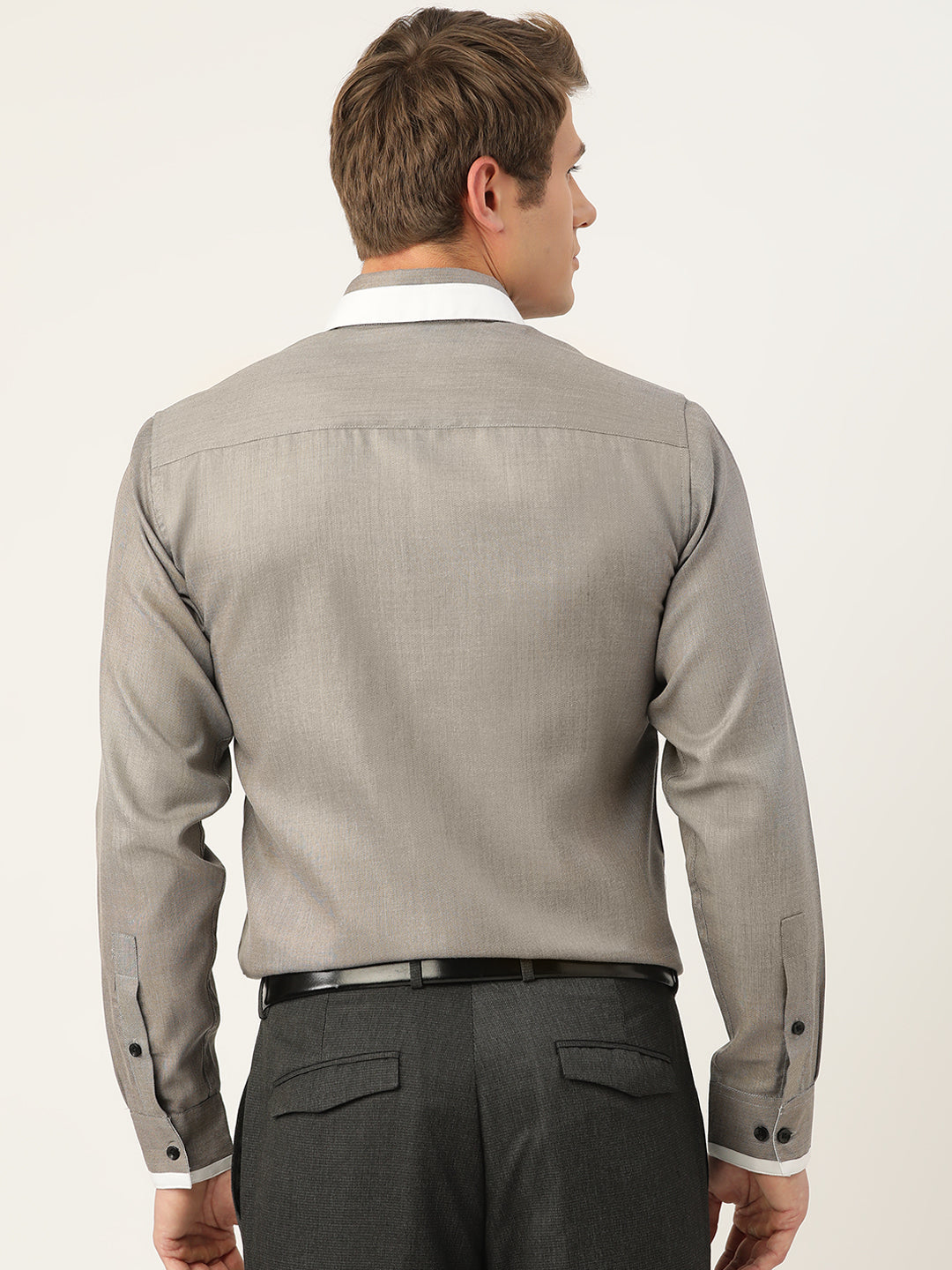 Indian Needle Men's  Cotton Solid Formal Shirts