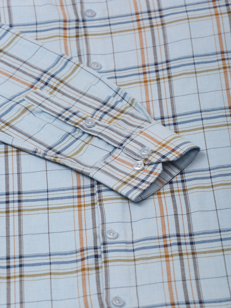 Indian Needle Men's Cotton Checked Formal Shirts