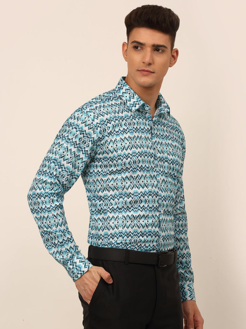 Men's Cotton Printed Formal Shirts