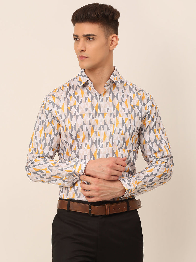 Men's Cotton Printed Formal Shirts