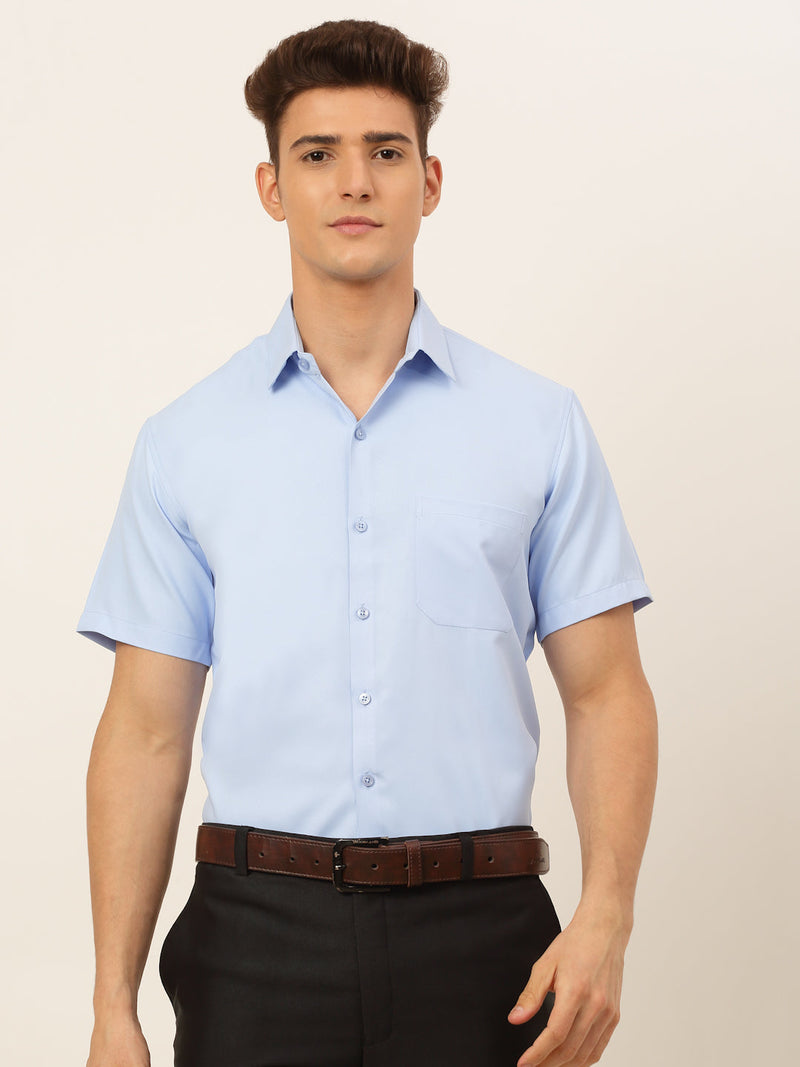 Indian Needle Men's Cotton Solid Formal Shirt's