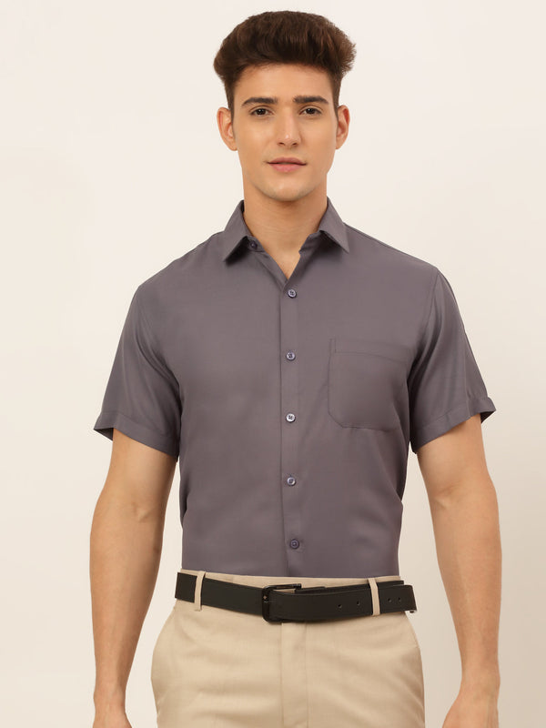 Indian Needle Men's Cotton Solid Formal Shirt's