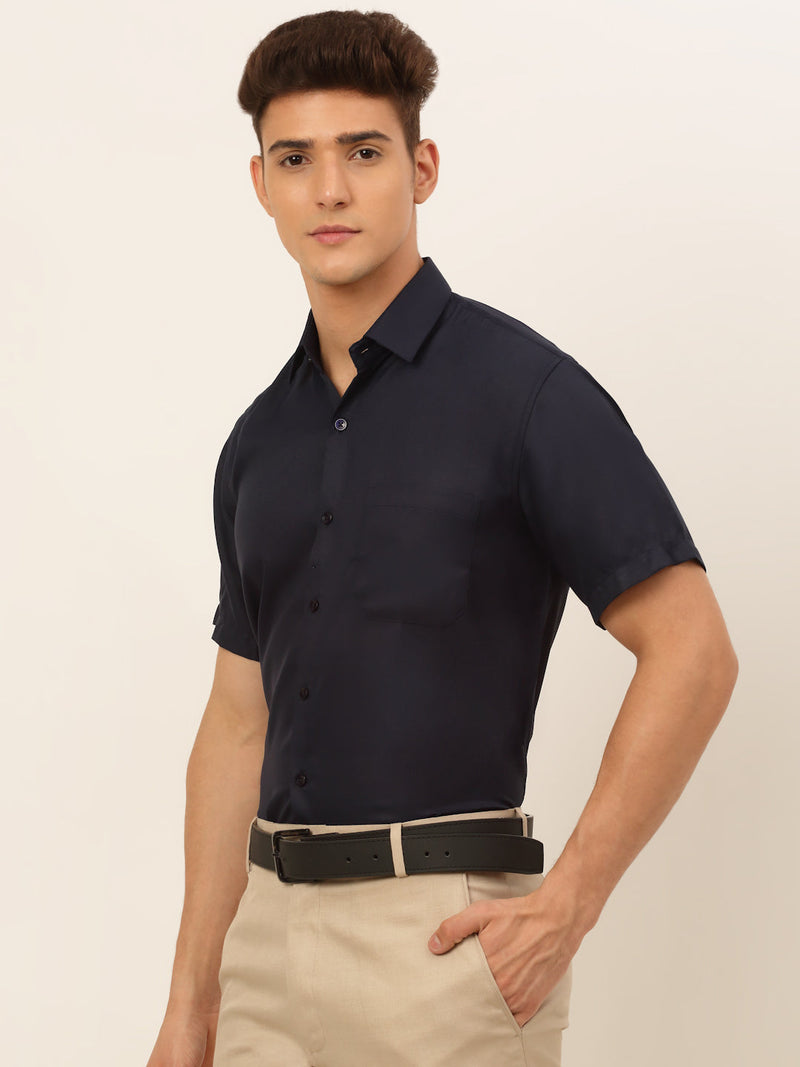 Indian Needle Men's Cotton Solid Formal Shirt's