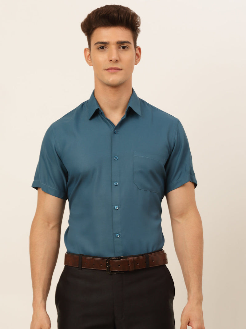 Indian Needle Men's Cotton Solid Formal Shirt's