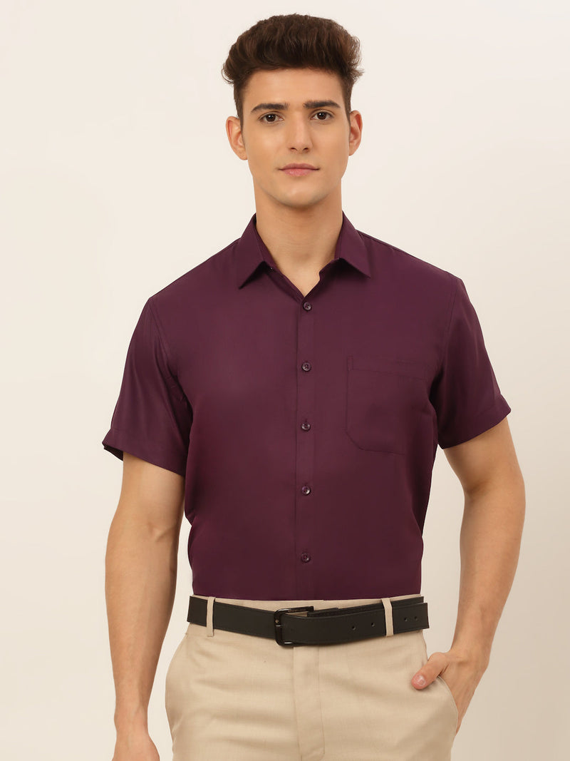 Indian Needle Men's Cotton Solid Formal Shirt's