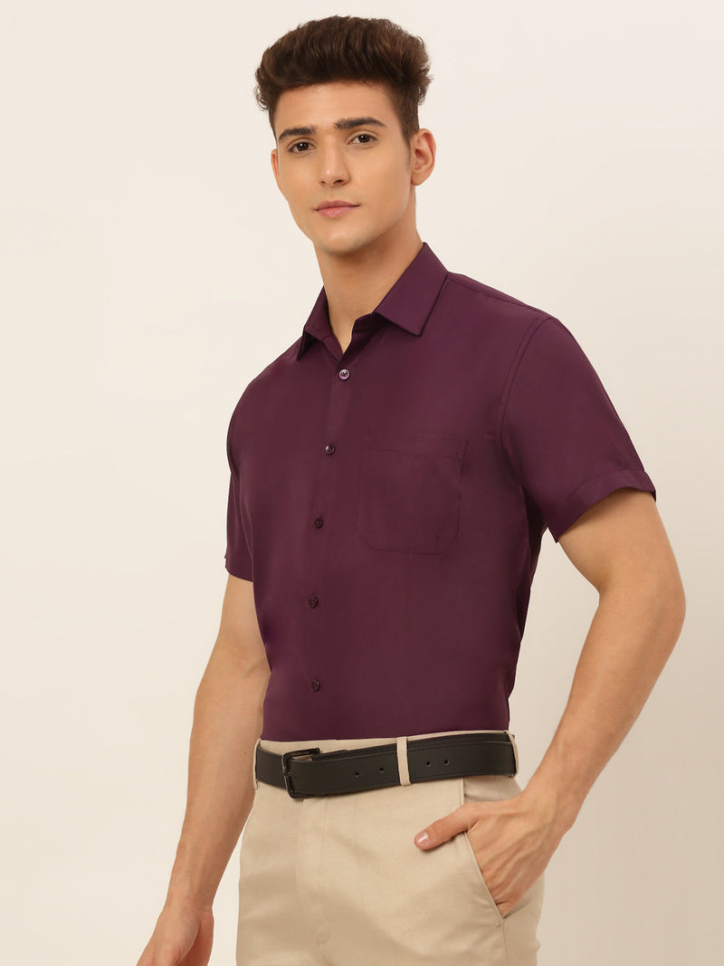 Indian Needle Men's Cotton Solid Formal Shirt's