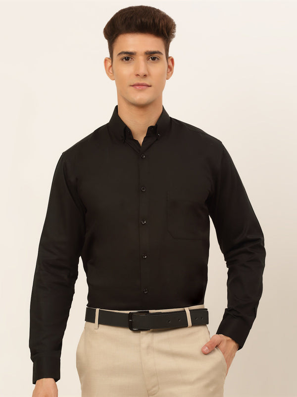 Indian Needle Men's Cotton Solid Formal Shirt's