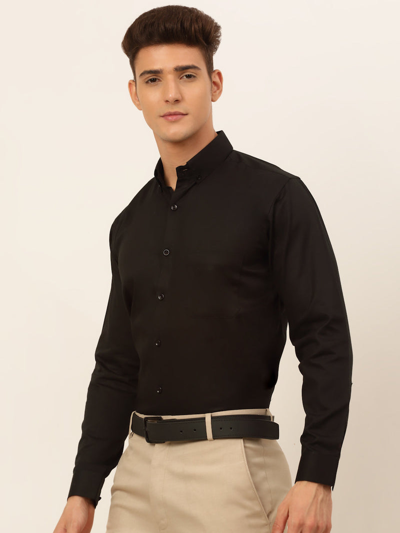 Indian Needle Men's Cotton Solid Formal Shirt's