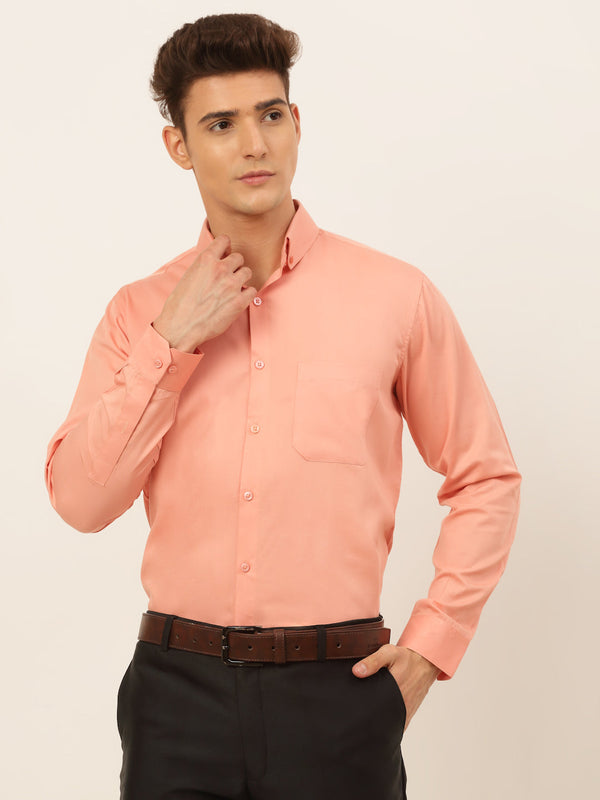 Indian Needle Men's Cotton Solid Formal Shirt's