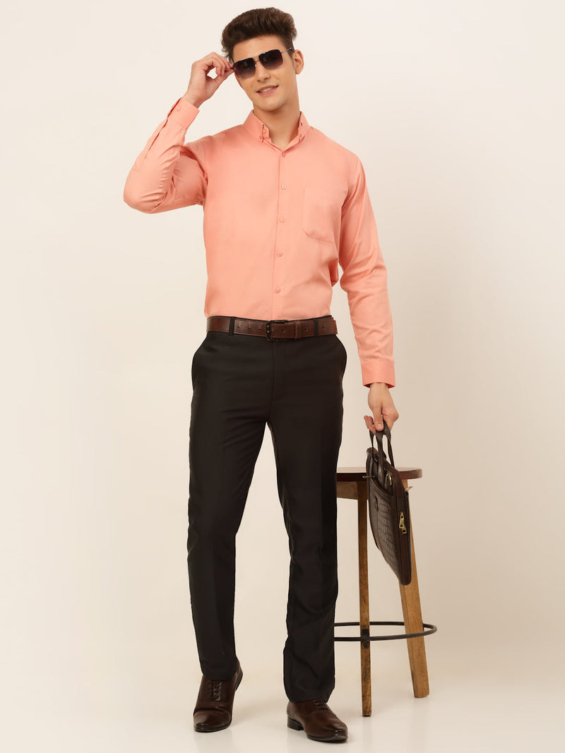 Indian Needle Men's Cotton Solid Formal Shirt's