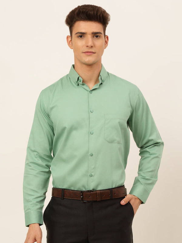 Indian Needle Men's Cotton Solid Formal Shirt's