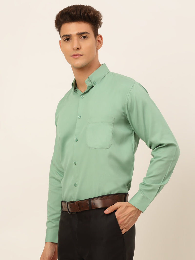 Indian Needle Men's Cotton Solid Formal Shirt's