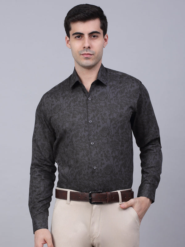 Indian Needle Men's Cotton Lycra Printed Formal Shirts