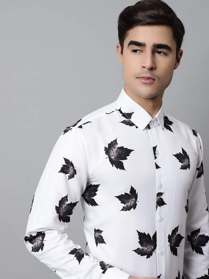 Men Regular Fit Printed Pure Cotton Formal Shirt