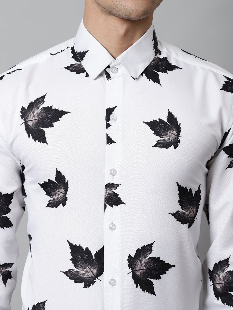 Men Regular Fit Printed Pure Cotton Formal Shirt