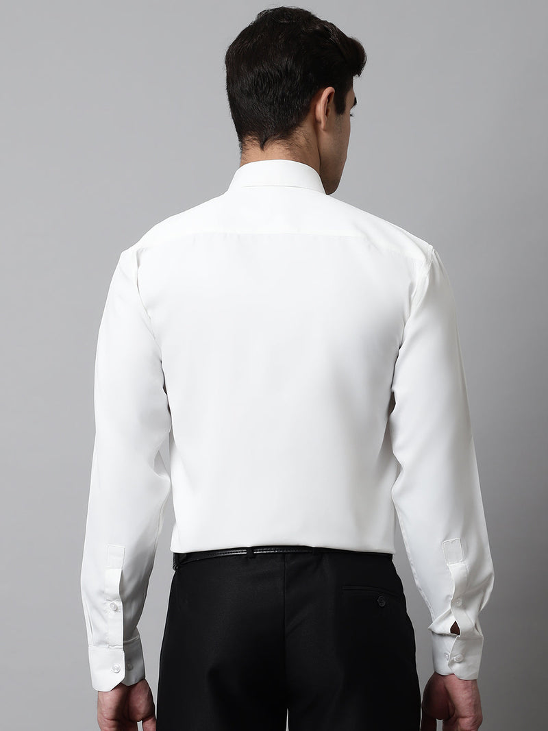 Men White Classic Cotton Formal Shirt