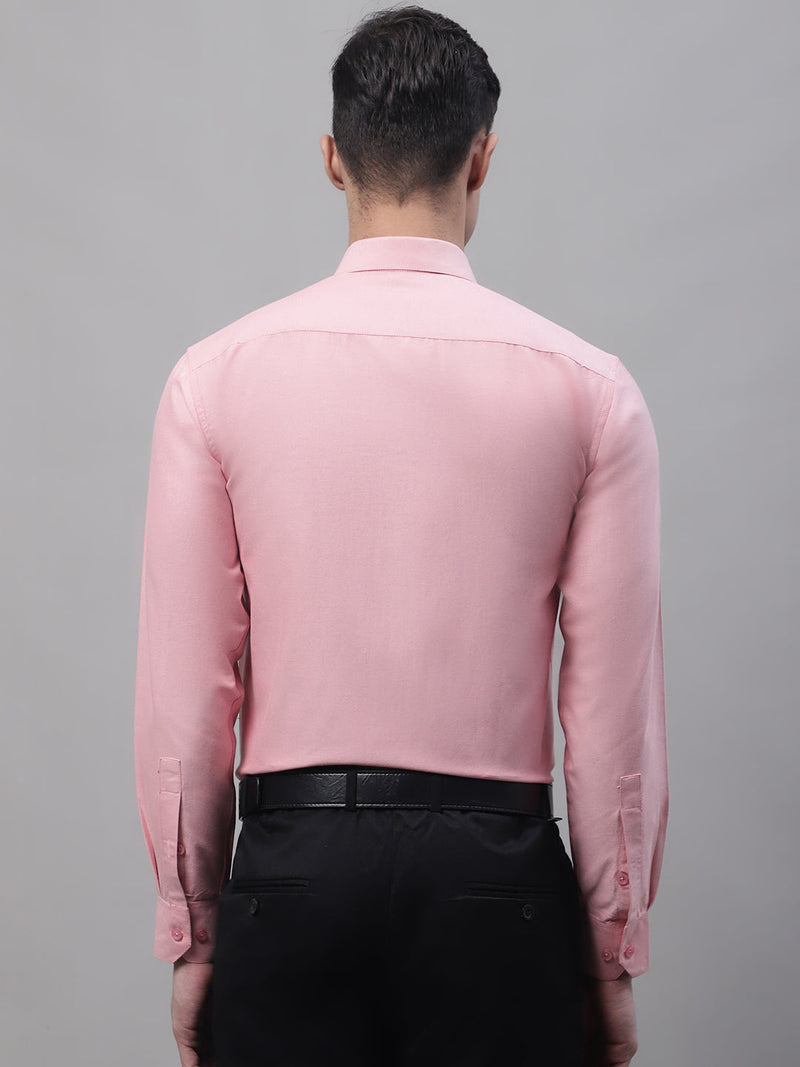 Men's Coral Cotton Solid Formal Shirt