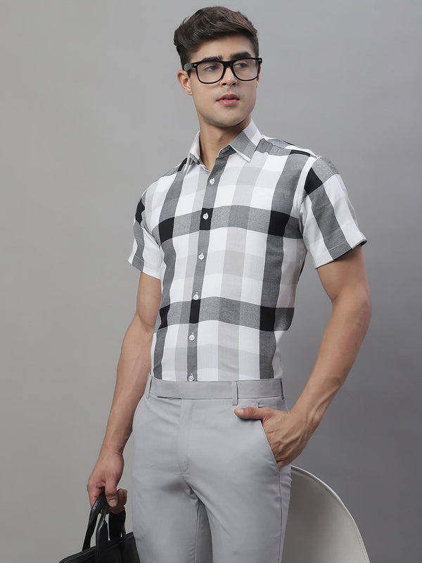 Men's Pure Cotton Checked Formal Shirts