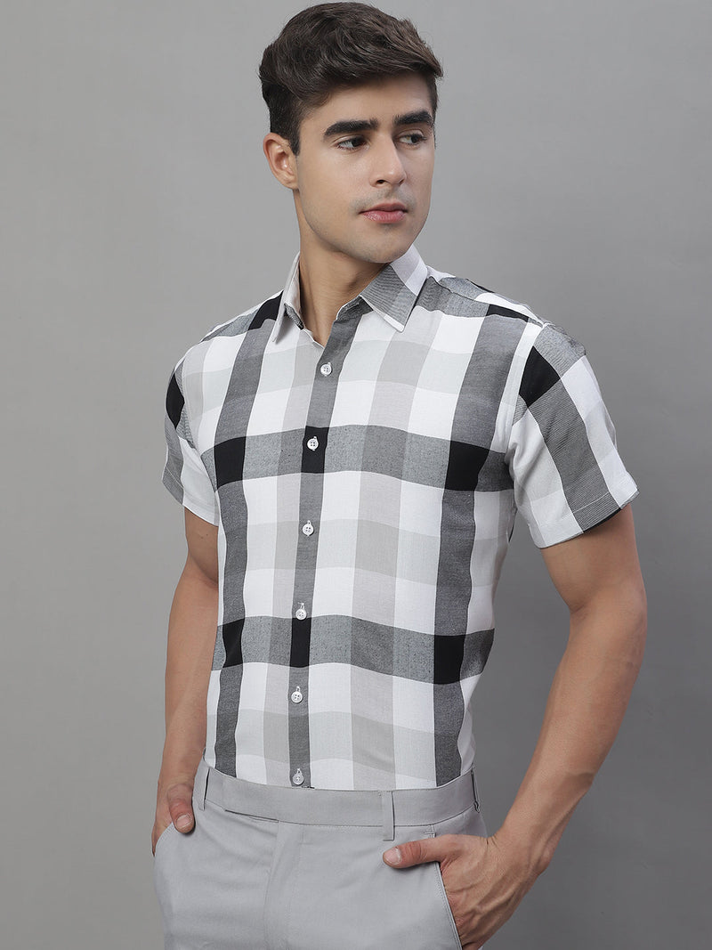 Men's Pure Cotton Checked Formal Shirts