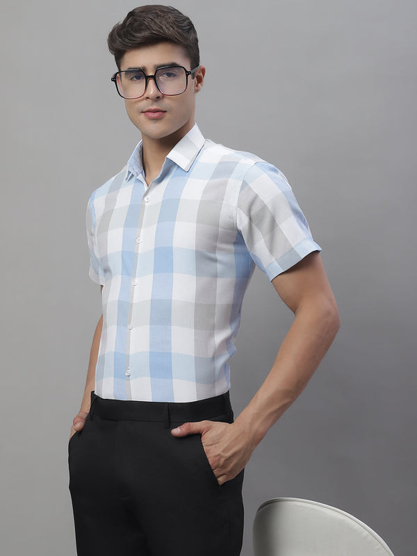 Men's Pure Cotton Checked Formal Shirts