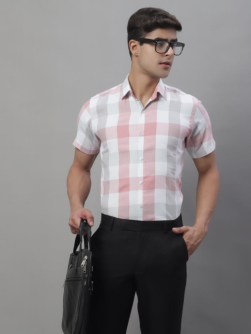 Men's Pure Cotton Checked Formal Shirts