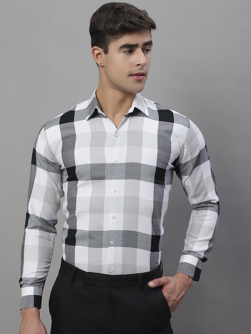 Men's Pure Cotton Checked Formal Shirts