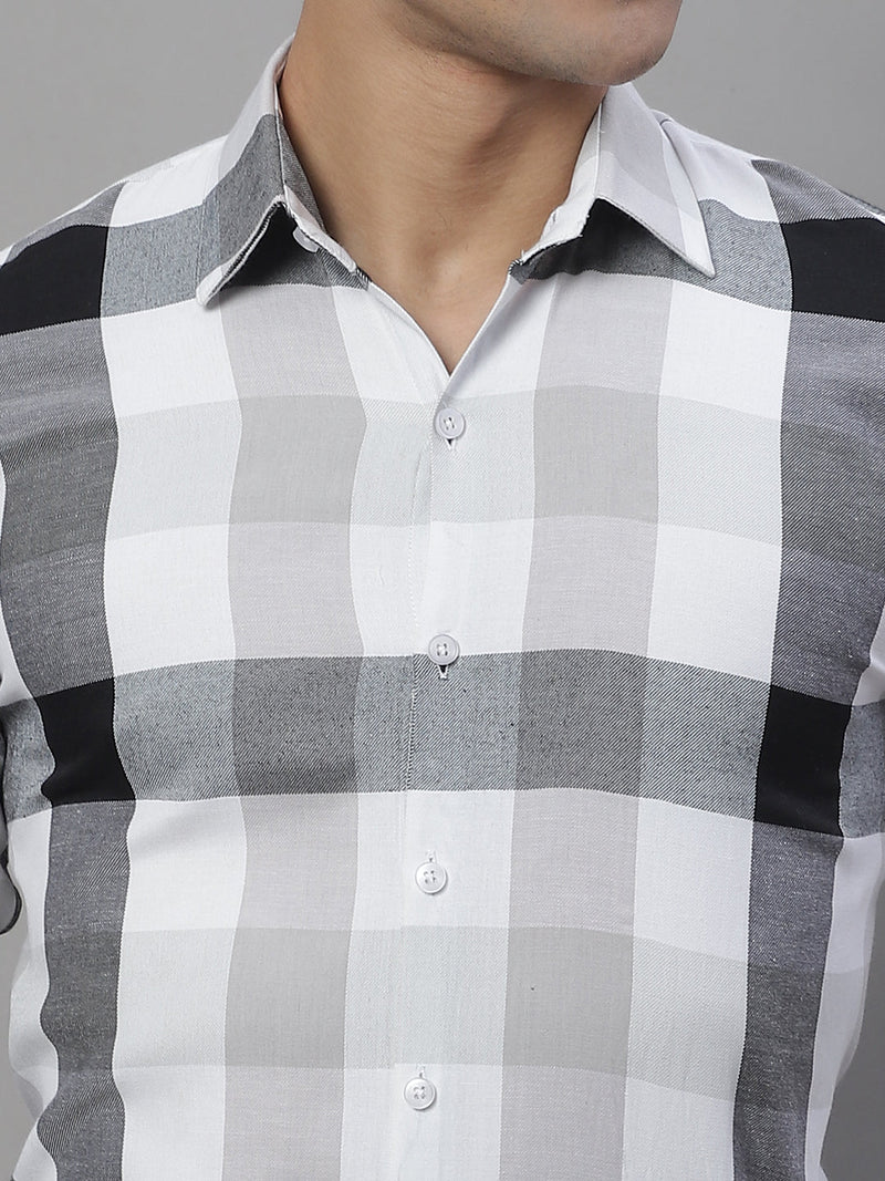 Men's Pure Cotton Checked Formal Shirts