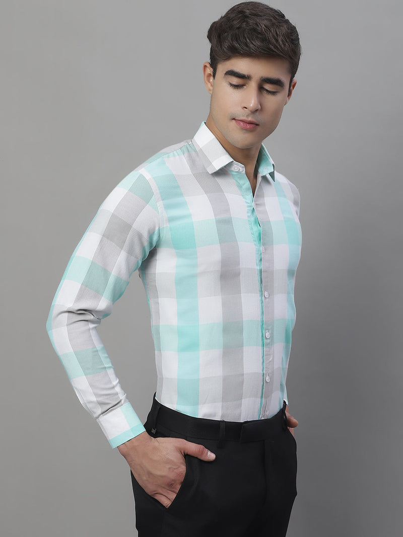 Men's Pure Cotton Checked Formal Shirts