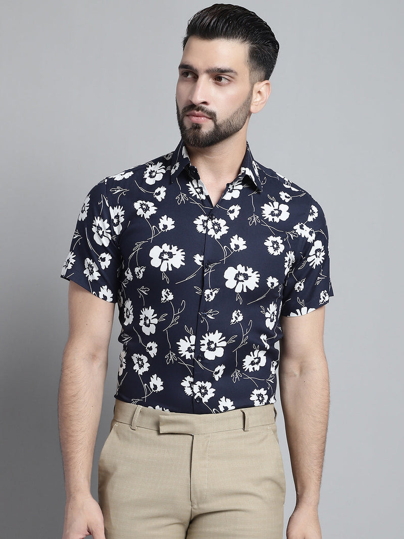 Men's Floral Printed Formal Shirt