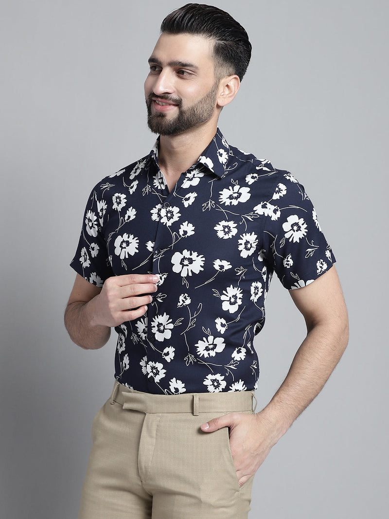 Men's Floral Printed Formal Shirt