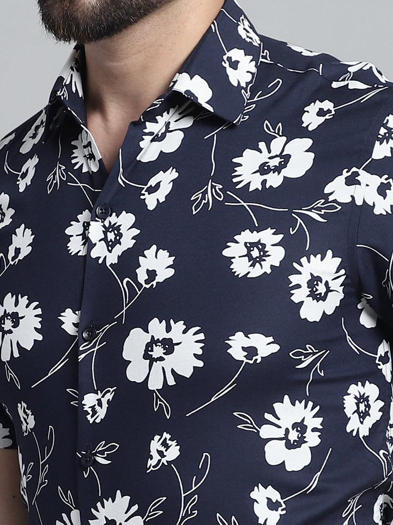 Men's Floral Printed Formal Shirt