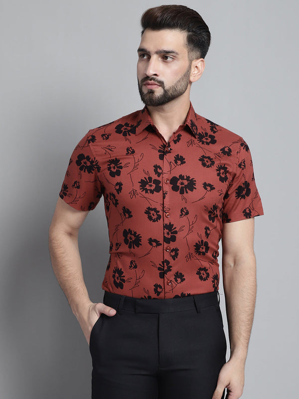 Men's Floral Printed Formal Shirt