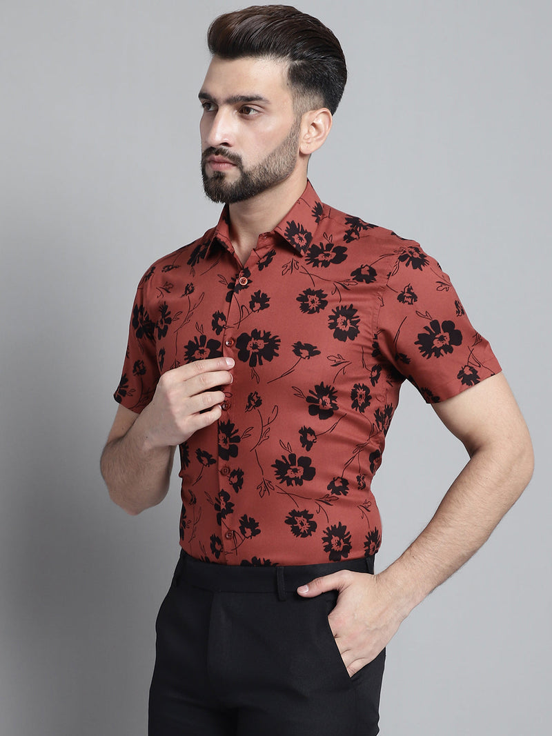 Men's Floral Printed Formal Shirt