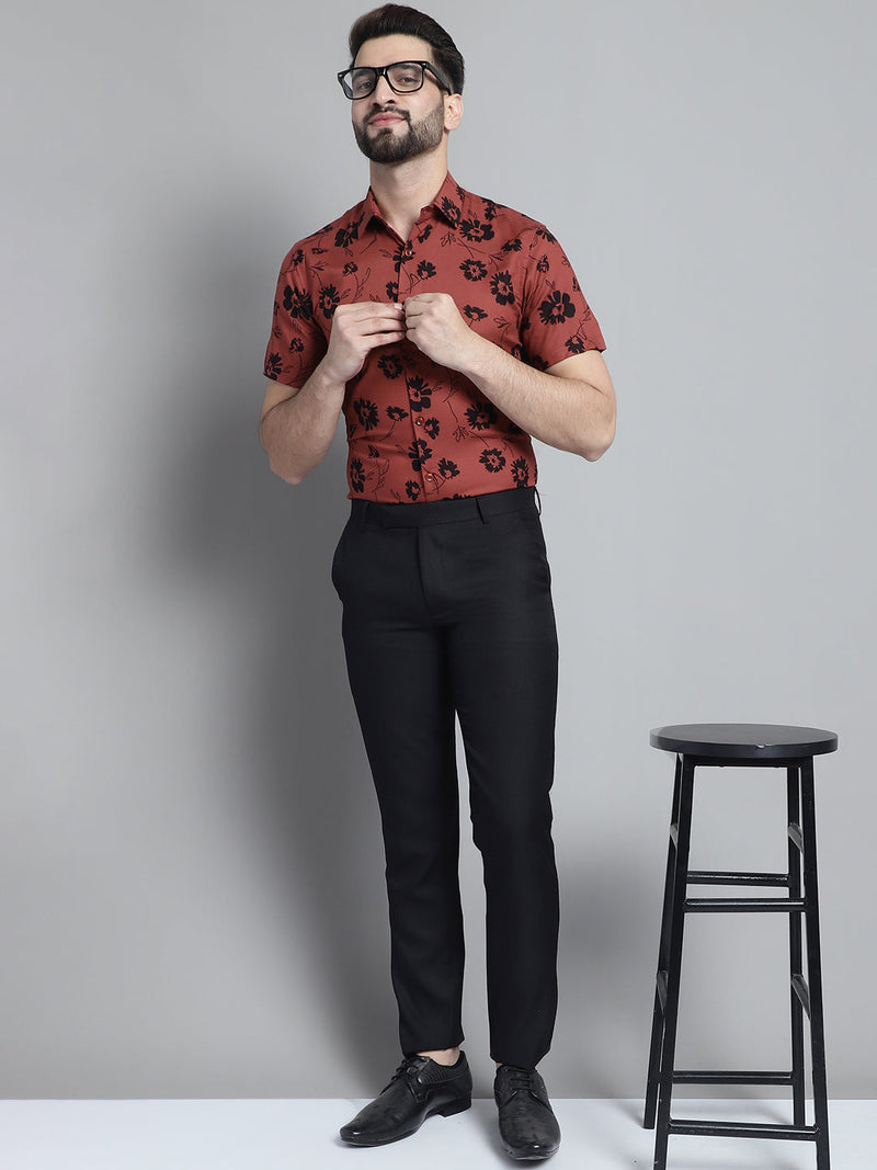 Men's Floral Printed Formal Shirt