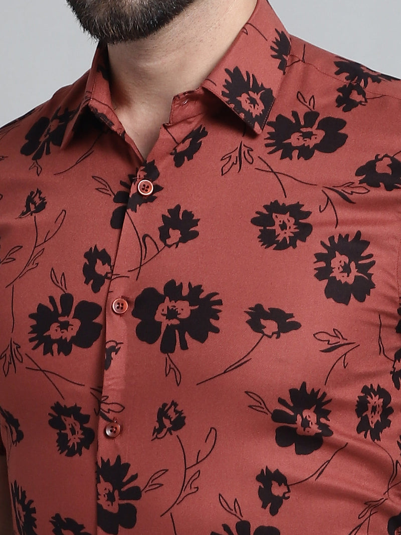 Men's Floral Printed Formal Shirt