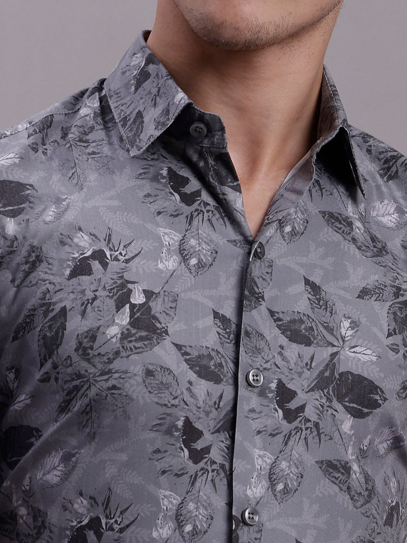 Men's Floral Printed Formal Shirt