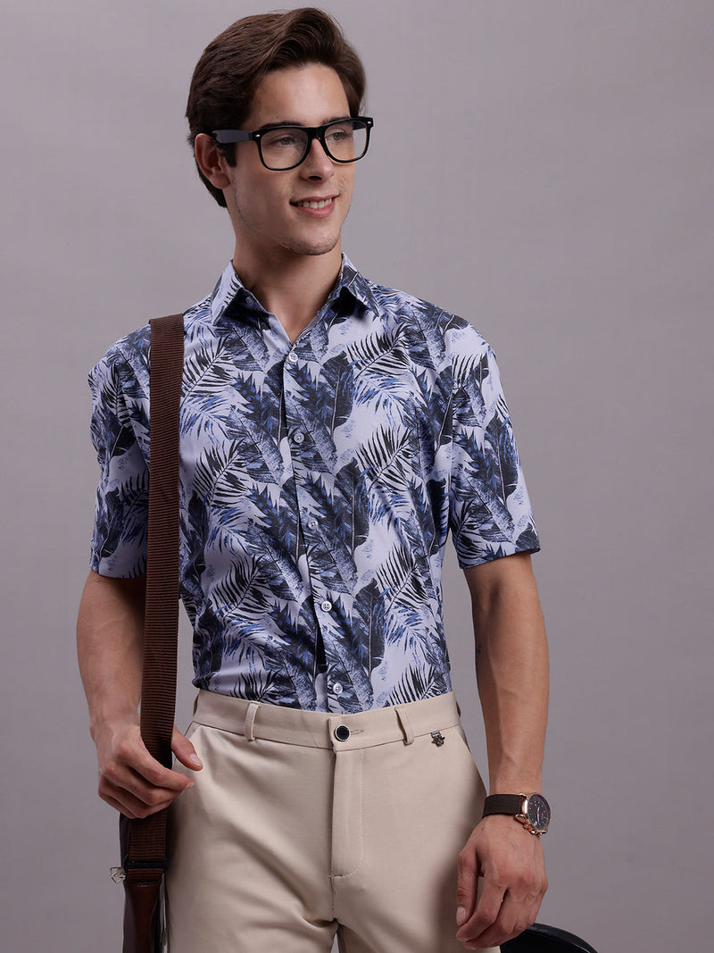 Men's Floral Printed Formal Shirt