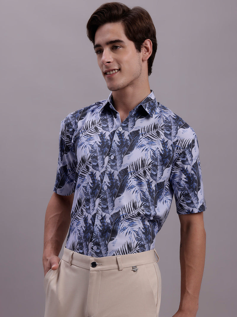 Men's Floral Printed Formal Shirt