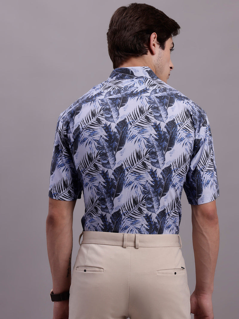 Men's Floral Printed Formal Shirt